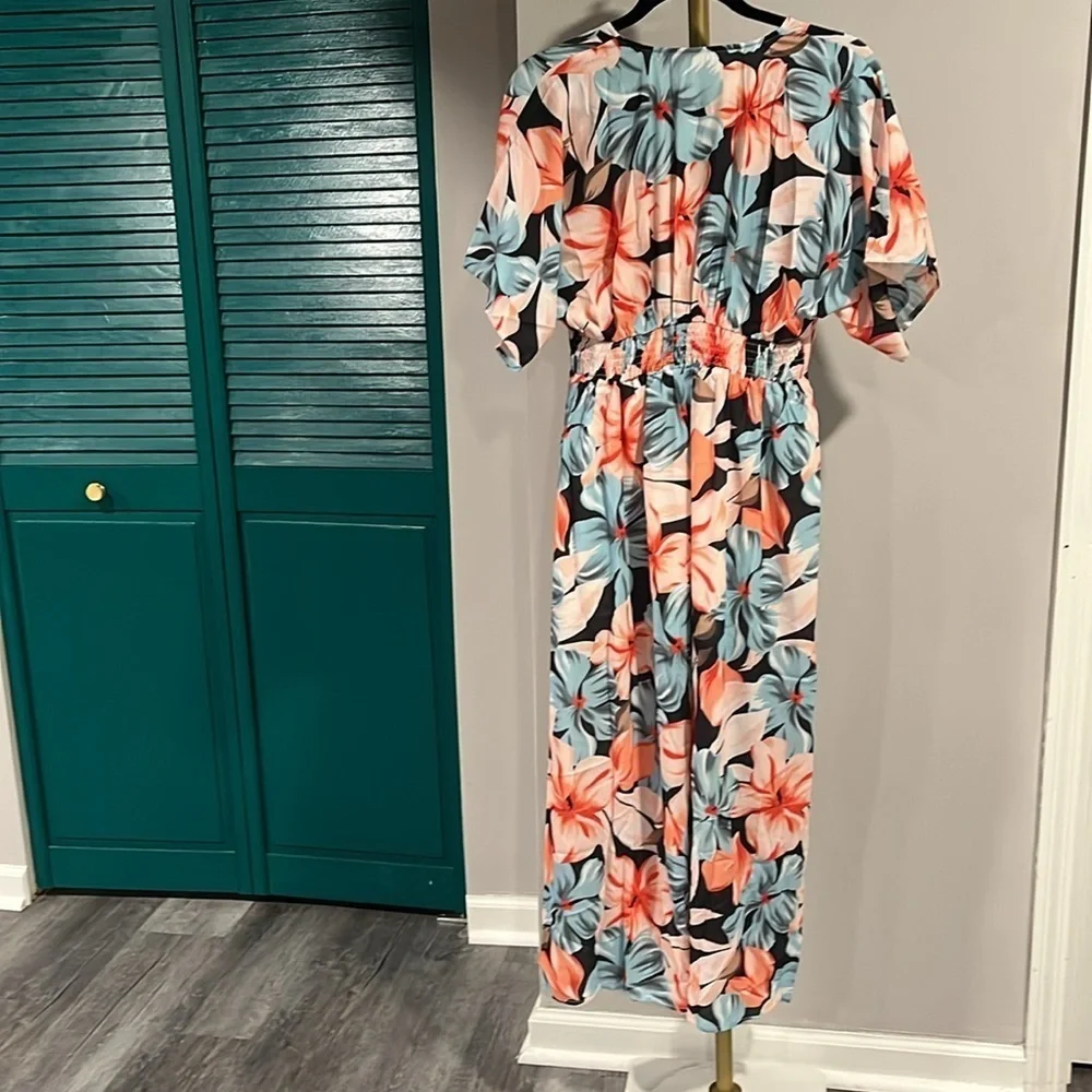 NWT Tropical Floral Maxi Midi Dress - small